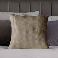 Textured Waffle Filled Cushion - Natural - thumbnail 1