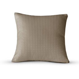 Textured Waffle Filled Cushion - Natural - thumbnail 2