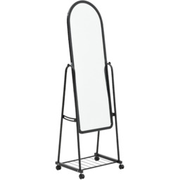 Mobile Arched Full Length Dressing Mirror with Bracket - Black / 36cm - thumbnail 3