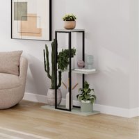 Decortie Vetra Modern 3-Tier Corner Plant Stand - Ash Green