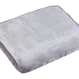 Dyed Mink Faux Fur Polyester Super Soft Cosy Plain Throw - Silver / 200cm - thumbnail 2