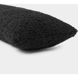 Boucle Textured Door Draught Excluder Draft Insulator - Black - thumbnail 5