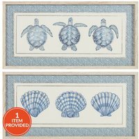 Under the Sea Linen Detail Mount Art