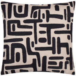 Brooke Embroidered Cotton Cushion - Mono / Polyester - thumbnail 2