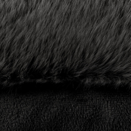 Stanza Faux Fur Cushion 55 x 55cm - Jet / Polyester - thumbnail 4