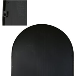 MirrorOutlet The Arcus Framed Arched Garden Mirror  - Black - thumbnail 4