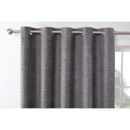 Rivington Heavyweight Eyelet Curtains - Grey / 183cm / 229cm - thumbnail 3