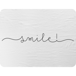 Text Smile Blanket - White - thumbnail 2
