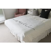 Text Smile Blanket - White - thumbnail 1