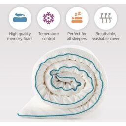 Summerby Sleep Anti Slip Memory Foam Mattress Topper Standard - White / Small Double - thumbnail 2