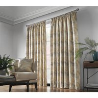Fiji Pencil Pleat Taped Top Curtains - Ochre / 117cm / 228cm