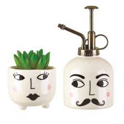 Mister and Mrs Plant Set - Black and White - thumbnail 3