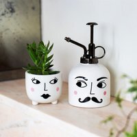 Mister and Mrs Plant Set - Black and White