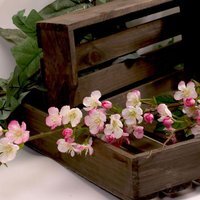 Artificial Silk Cherry Blossom Spray - Cream/Pink