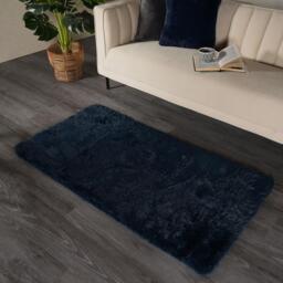 Fluffy Rug Shaggy Floor Mat - Navy Blue / 120cm - thumbnail 3