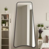 The Coartans Black Metal Trapezoid Mirror - Black / 95cm - image 1