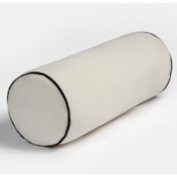 Matte Velvet Bolster Cushion - Cream - thumbnail 3