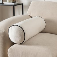 Matte Velvet Bolster Cushion - Cream
