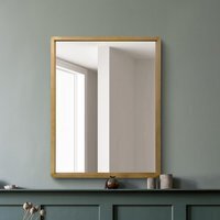 MirrorOutlet The Naturalis Solid Oak Framed Overmantle Wall Mirror - Oak