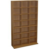 PIGEON HOLE - 588 CD  378 DVD Blu-ray Media Storage Unit - Oak - Oak