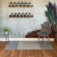 Indian Cotton Rug Grey Soft Durable for Home Yoga - Grey - image 1