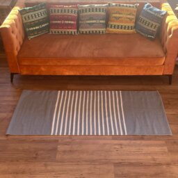 Indian Cotton Rug Grey Soft Durable for Home Yoga - Grey - thumbnail 2
