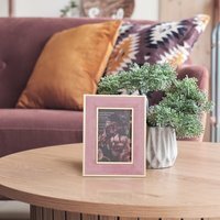 Gold Edged Velvet Photo Frame - Blush / 6 x 4 inch