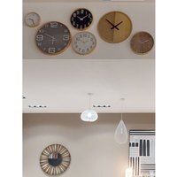 Vitus 30cm Dia Black Wall Clock - Grey