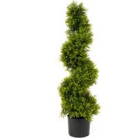 Best Artificial 3ft - 90cm Cedar Spiral Conifer Topiary Tree - Green - image 1