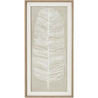 Ethereal Feather Art In Beaded Frame - Brown