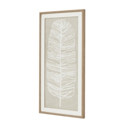 Ethereal Feather Art In Beaded Frame - Brown - thumbnail 2