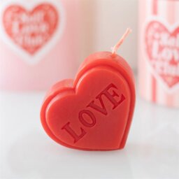 Red Heart Shaped Valentine Day Candle Romantic Gift Decor - Red - thumbnail 5