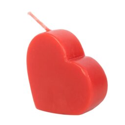 Red Heart Shaped Valentine Day Candle Romantic Gift Decor - Red - thumbnail 2