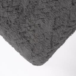 Cable Knit Sherpa Texture Throw - Grey - thumbnail 5