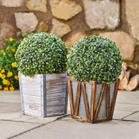 Teamson Home Indoor Outdoor Garden Solar Light Artificial Plant PT-OD0005 - Brown - image 1