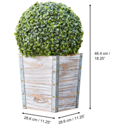 Teamson Home Indoor Outdoor Garden Solar Light Artificial Plant PT-OD0005 - Brown - thumbnail 5