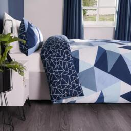 Geometric Shapes Duvet Cover - Navy / King - thumbnail 3