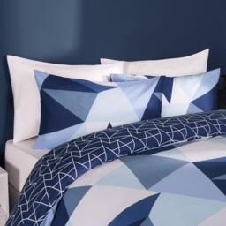 Geometric Shapes Duvet Cover - Navy / King - thumbnail 2