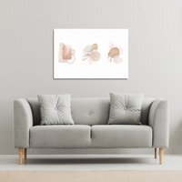 Bbeige watercolor Illustration and gold elements Canvas Print - White / 77cm / 114cm - thumbnail 1