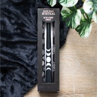 Set of 3 Black Magic Taper Candles - Pentagram/Moon - image 1