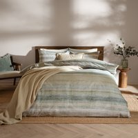 Swift Brushed Cotton Duvet Set - Eucalyptus / King - thumbnail 1