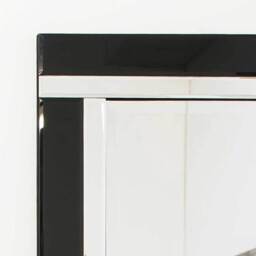 MirrorOutlet Aston Black All Glass Wall Mirror - Black - thumbnail 3