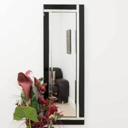 MirrorOutlet Aston Black All Glass Wall Mirror - Black - thumbnail 2