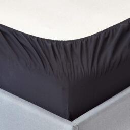 200 Thread Count Egyptian Cotton Fitted Sheet - Black / Small Double - thumbnail 2