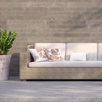Swirl With Floral Doodled Textures Outdoor Cushion - Orange / 60cm