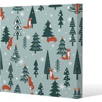 Fir-Trees Snow Gallery Canvas - Green / 114cm