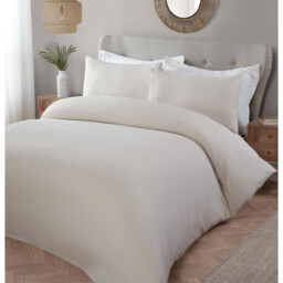 Malvern Waffle Duvet Set - Natural / Superking - thumbnail 2