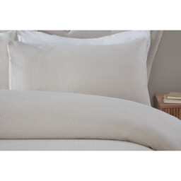 Malvern Waffle Duvet Set - Natural / Superking - thumbnail 3