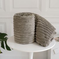 Chunky Cord Blanket Throw - Beige / 200x240cm - image 1