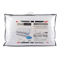 Homecapes Goose Feather and Down Pillow Pair - White - thumbnail 4